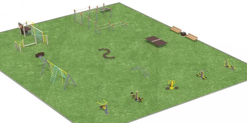 Дизайн проект спортплощадки разновозрастной  в Вологде