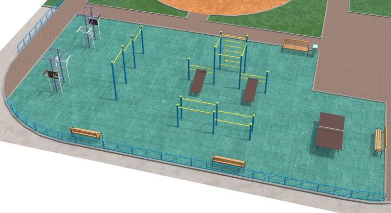 Проект спортивной площадки с столом теннисным в Вологде