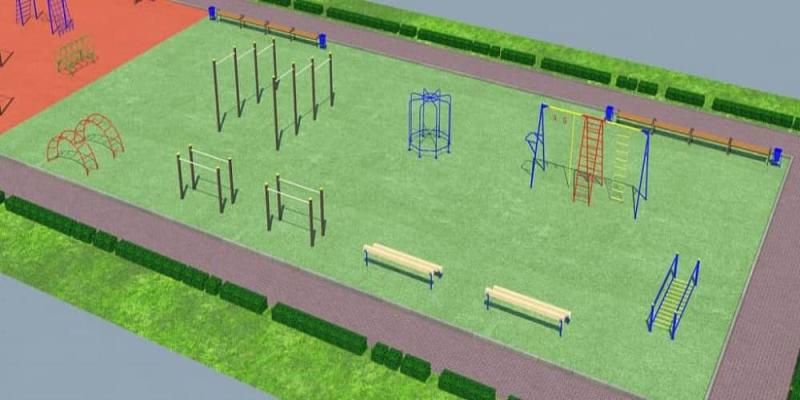 Проект детско-спортивной площадки для школы - детсада в Вологде