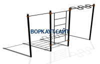 Спортивный комплекс воркаут ВС-129 в Вологде Спортивный комплекс воркаут ВС-129 в Вологде