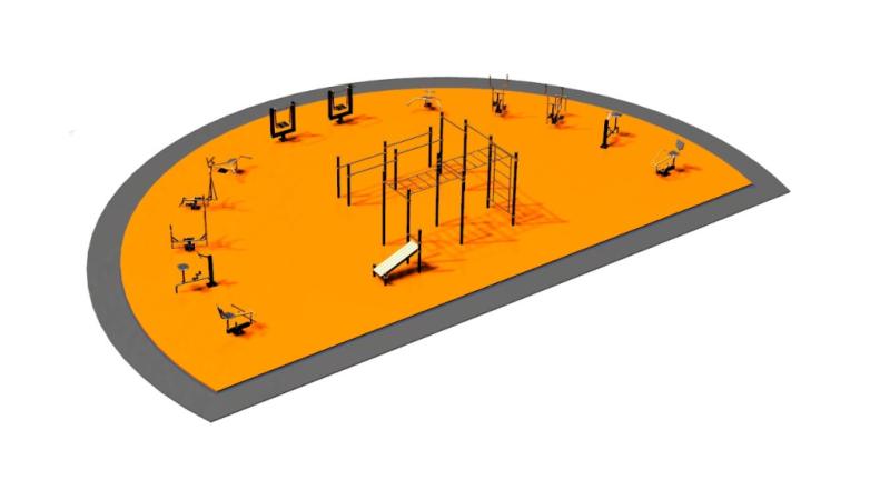 Дизайн проект спортплощадки Полукруглая в Вологде