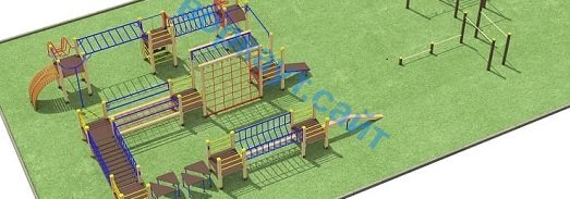 Проект спортплощадки с полосой препятствий в Вологде