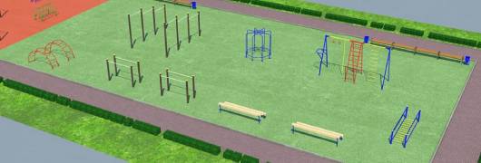 Проект детско-спортивной площадки для школы - детсада в Вологде