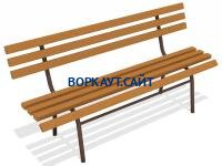 Лавочка со спинкой МАФ 1604 в Вологде