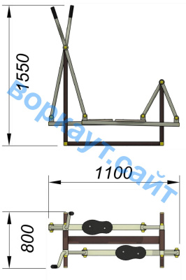 Уличный тренажер "Лыжник" УТ 008 в Вологде