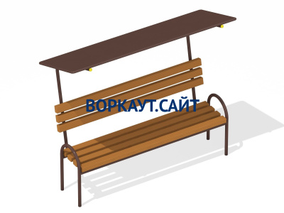 Лавочка под навесом МАФ 1607 в Вологде