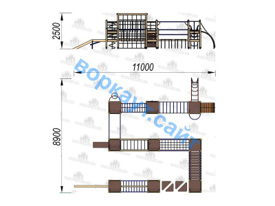 Детский спортивный комплекс Полоса препятствий ДСК 3116 в Вологде