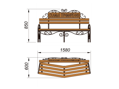 Скамья примирения МАФ 1610 в Вологде