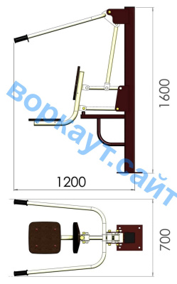 Уличный тренажер "Тяга сверху" УТ 001 в Вологде