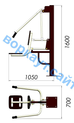 Уличный тренажер "Жим от груди" УТ 002 в Вологде Уличный тренажер "Жим от груди" УТ 002 в Вологде