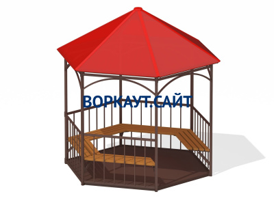 Беседка с лавками и полом МАФ 4122 в Вологде