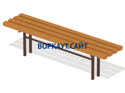 Лавочка без спинки МАФ 1601 в Вологде