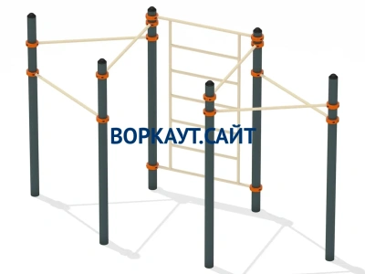 Воркаут турник разноуровневый с шведской стенкой ВС-25 в Вологде