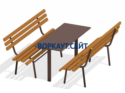 Дачный комплект из 2 лавочек и стола МАФ 1620 в Вологде