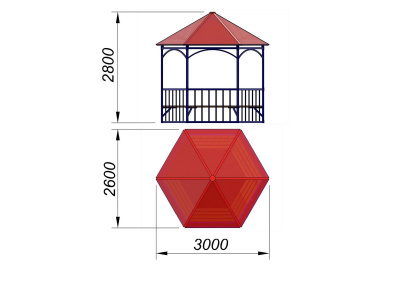 Беседка с лавками МАФ 4120 в Вологде