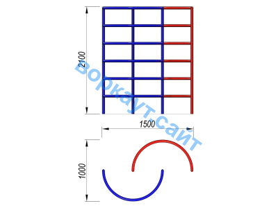Шведская стенка полукруглая ДСК 3503 в Вологде